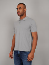 Grey Solid Polo T-Shirt
